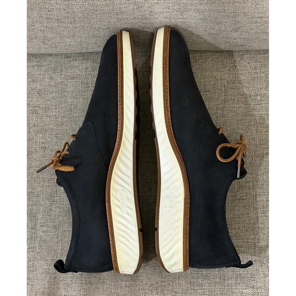 ECCO ST.1 Hybrid Lite Plain Toe Derby Shoes Navy Nubuck Mens 13 Made in Portugal